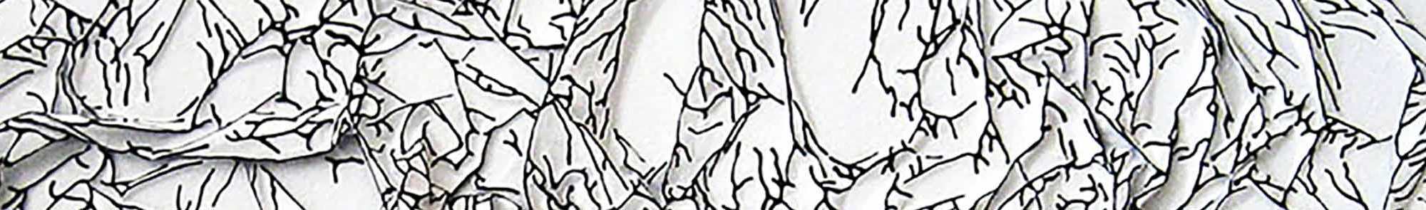 Arbre de vie blanc / noir - détail - 30 x 30 cm - technique mixte - © Annie Thérie