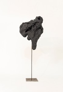 N&B n°33 - 55 x 25 cm -acrylique sur bois flotté - © Annie Thérie