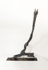 N&B n°37 - 64 x 92 x 15 cm - acrylique sur bois flotté - © Annie Thérie