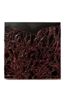 Arbre de vie noir / rouge - 30 x 30 cm - technique mixte - © Annie Thérie