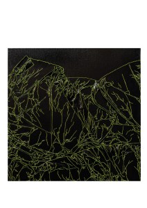 Arbre de vie noir / vert - 30 x 30 cm - technique mixte - © Annie Thérie