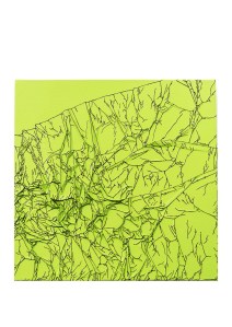 Arbre de vie vert / noir - 30 x 30 cm - technique mixte - © Annie Thérie