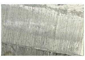 Montées des eaux - Abtey / Therie - 100 x 150 cm - zinc acrylique acide - © Annie Thérie