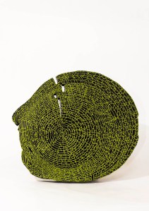 Printemps N&B n°67 - 31 x 27 cm - acrylique sur pin - © Annie Thérie