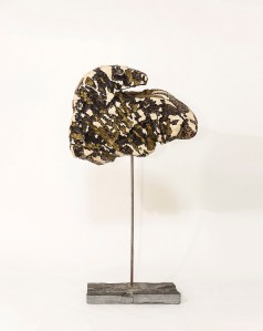 Sol et Luna - 52 x 20 cm - acrylique sur bois flotté - © Annie Thérie